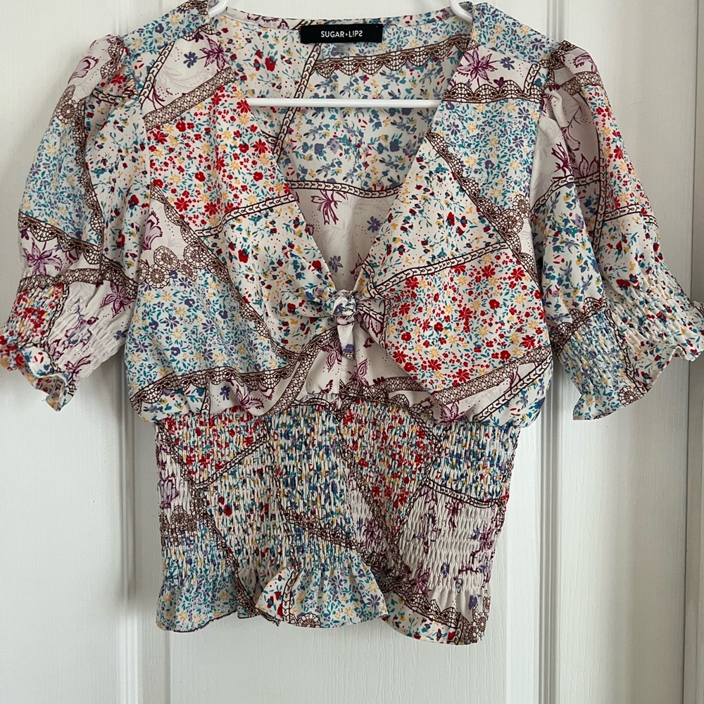 Sugarlips Multicolor Patchwork Blouse